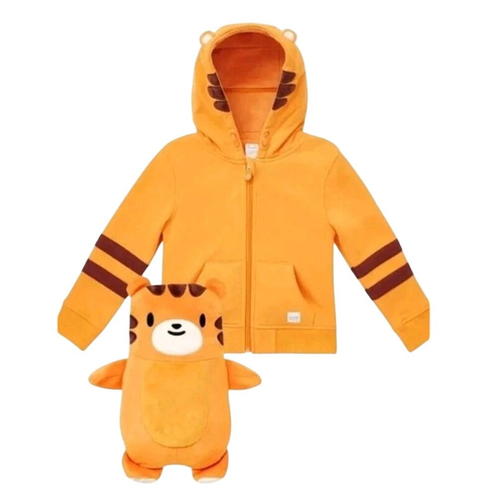 Cubcoats Tiger orange Transforming Hoodie to Plush Stuffed Animal toddler 3T nwt